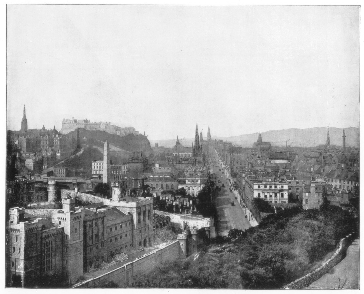 Edinburgh ve Scotts Anıtı, 19. yüzyılın sonlarında by John L. Stoddard