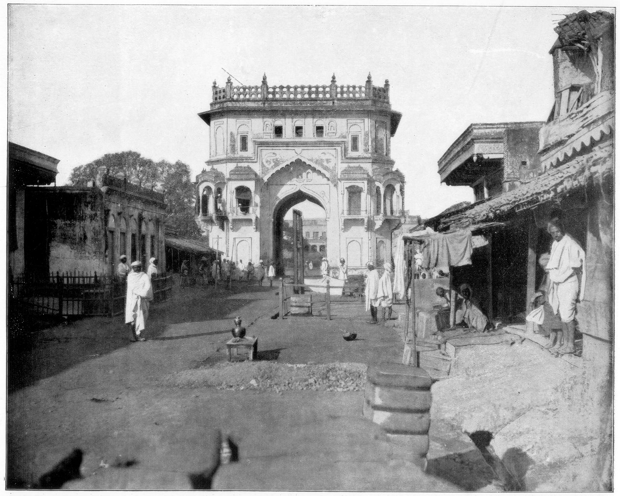 Lucknow Kapısı, Hindistan, 19. yüzyılın sonlarında by John L. Stoddard
