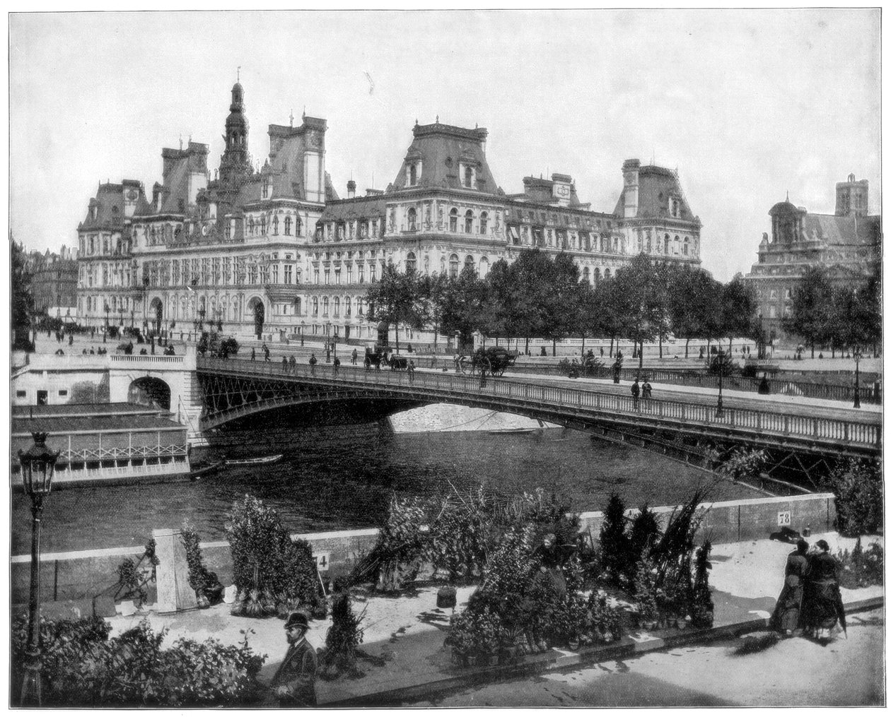 Hotel de Ville, Paris, 19. yüzyıl sonu by John L. Stoddard