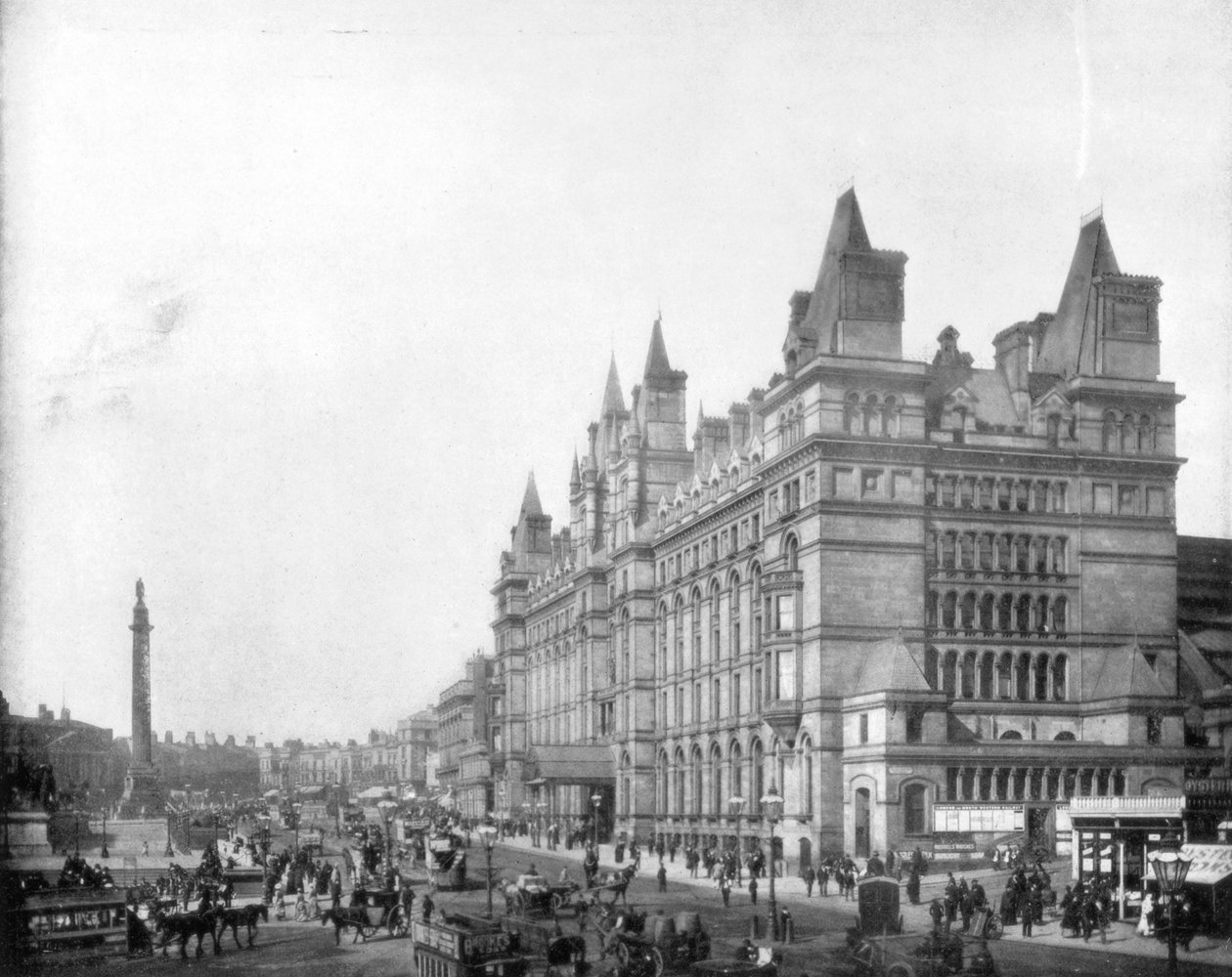 Lime Street, Liverpool, İngiltere, 19. yüzyılın sonlarında. by John L. Stoddard