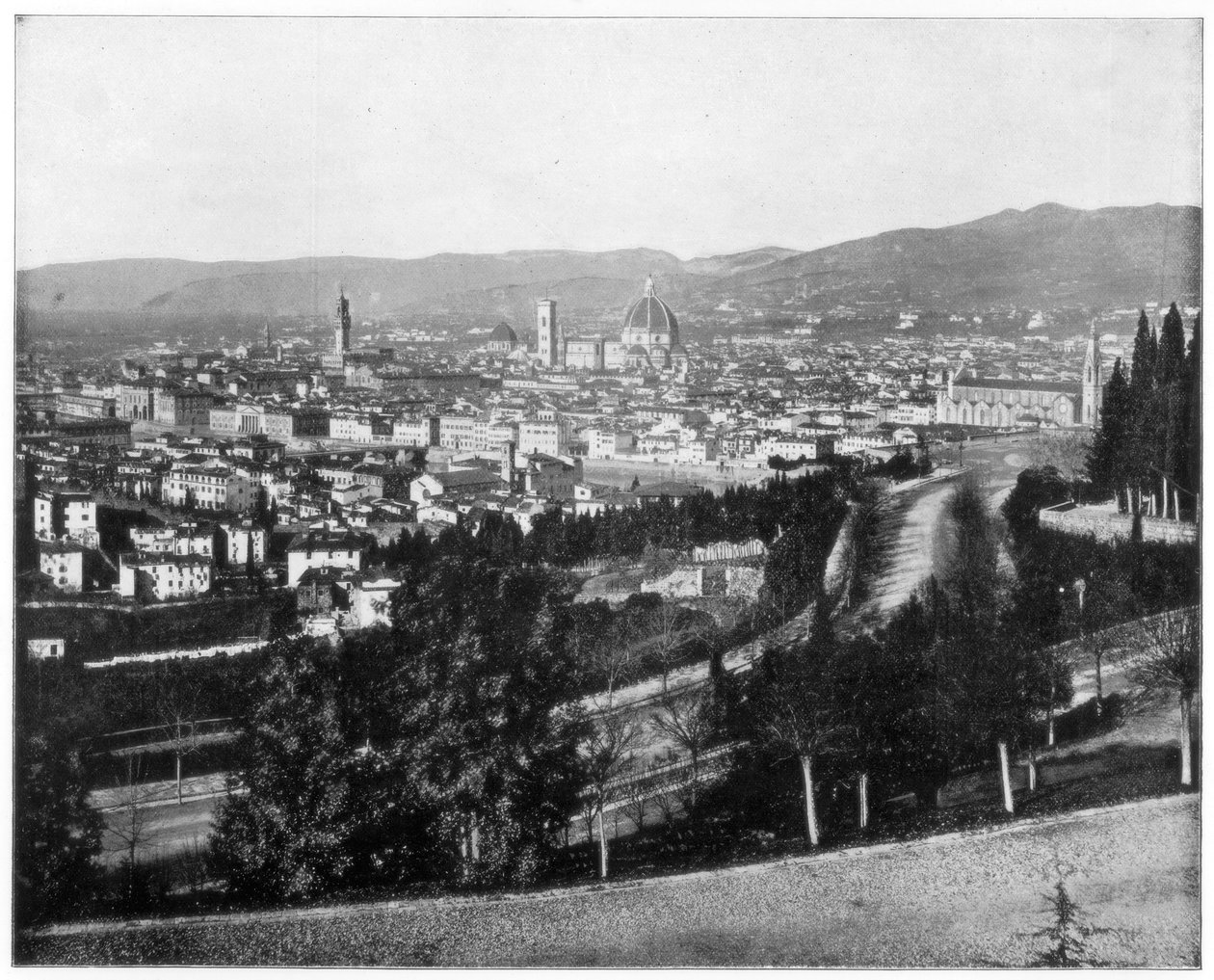 Floransa Panoraması, İtalya, 19. yüzyılın sonlarında by John L. Stoddard