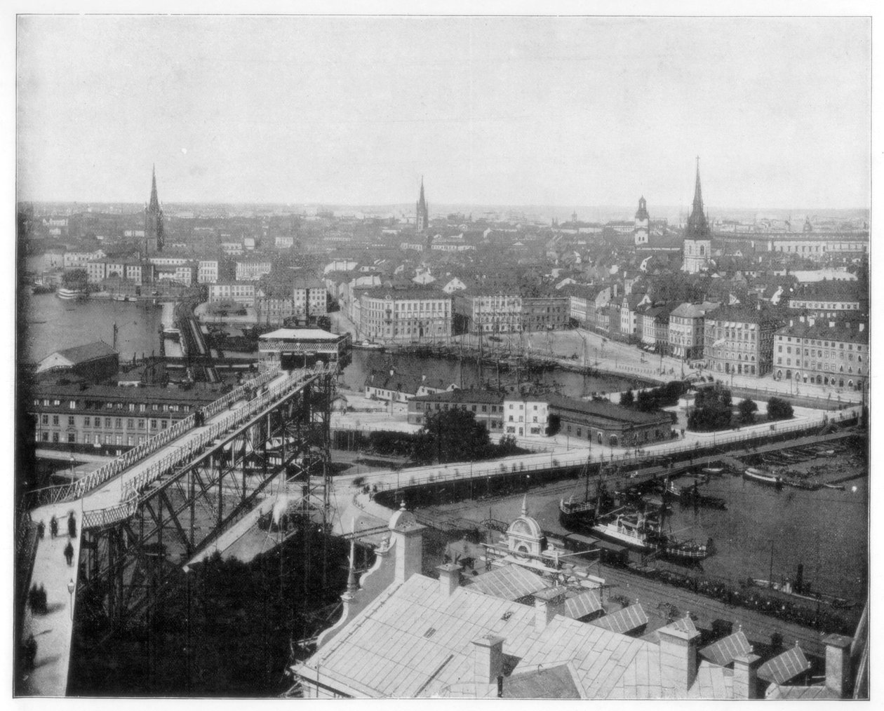 Stockholm Panoraması, İsveç, 19. yüzyılın sonlarında by John L. Stoddard
