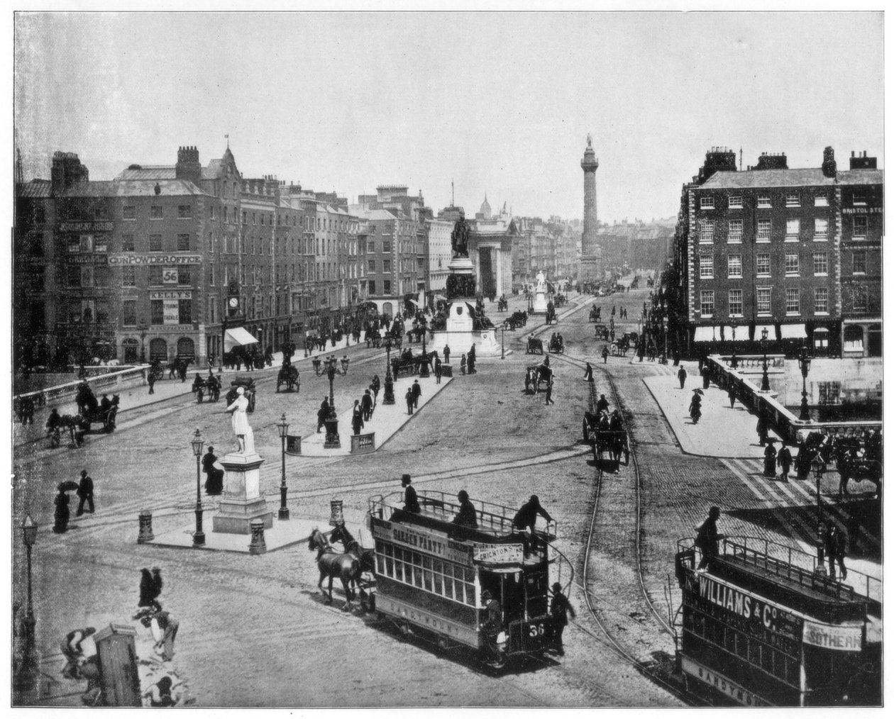 Sackville Caddesi, Dublin, 19. yüzyılın sonlarında. by John L. Stoddard