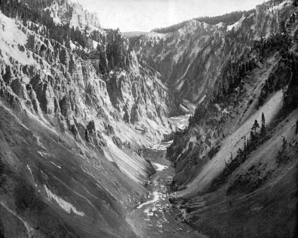Büyük Kanyon, Yellowstone Ulusal Parkı, ABD, 1893. by John L. Stoddard