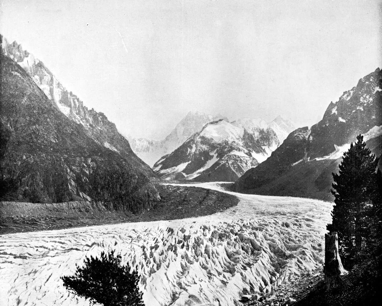 Mer De Glace, İsviçre, 1893. by John L. Stoddard