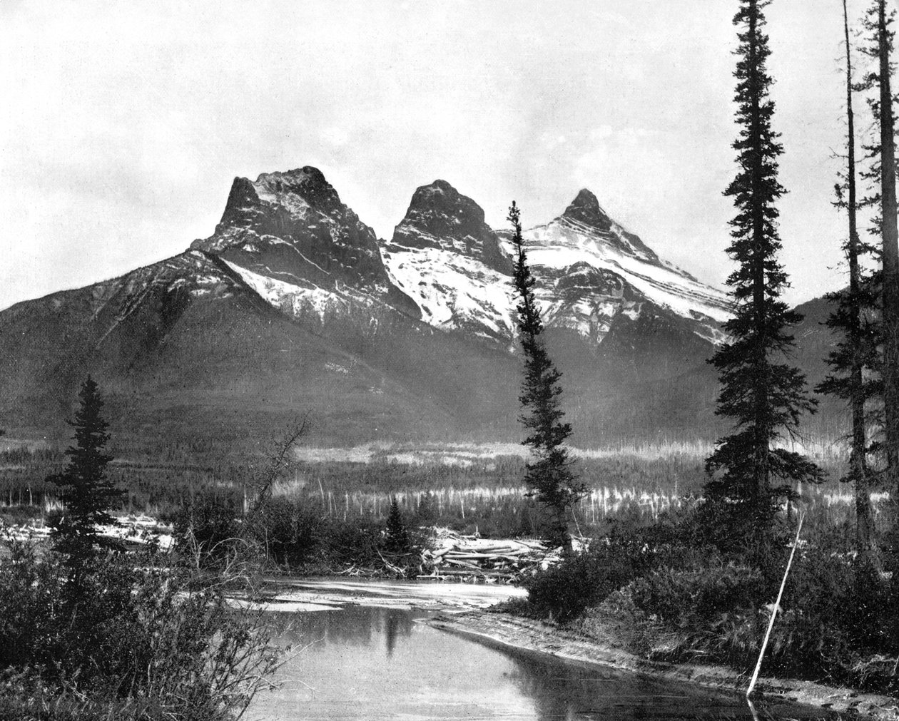 Üç Kızkardeş, Canmore, Kanada Pasifik Demiryolu, 1893. by John L. Stoddard