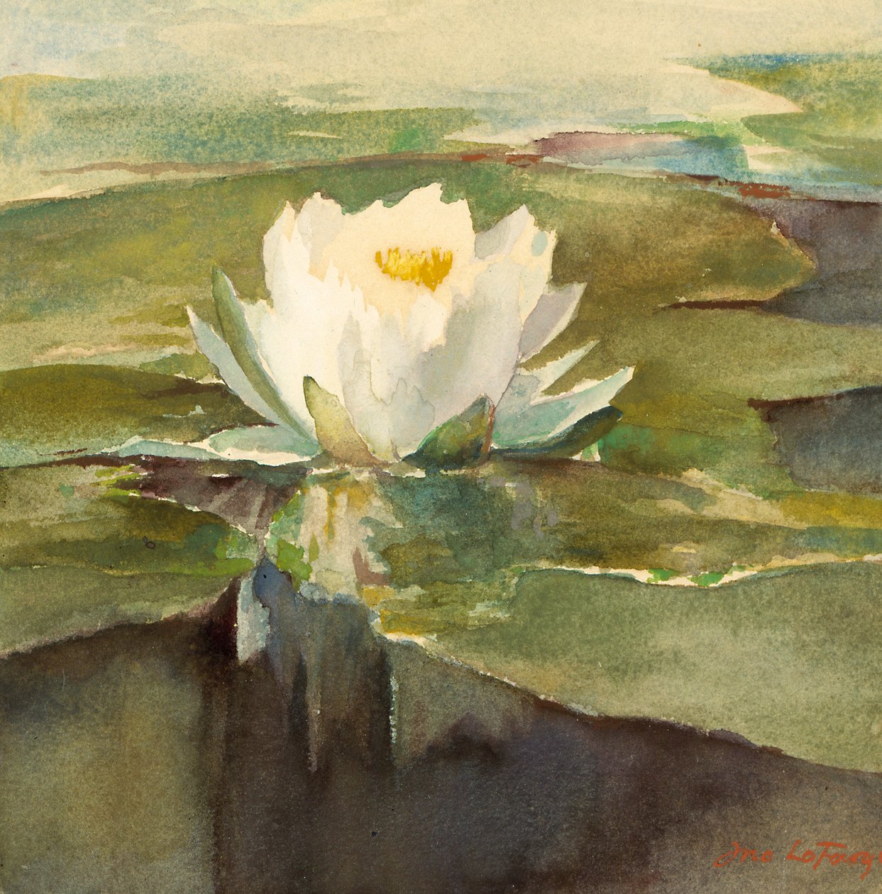 Güneş Işığında Nilüfer, yaklaşık. 1883. by John La Farge