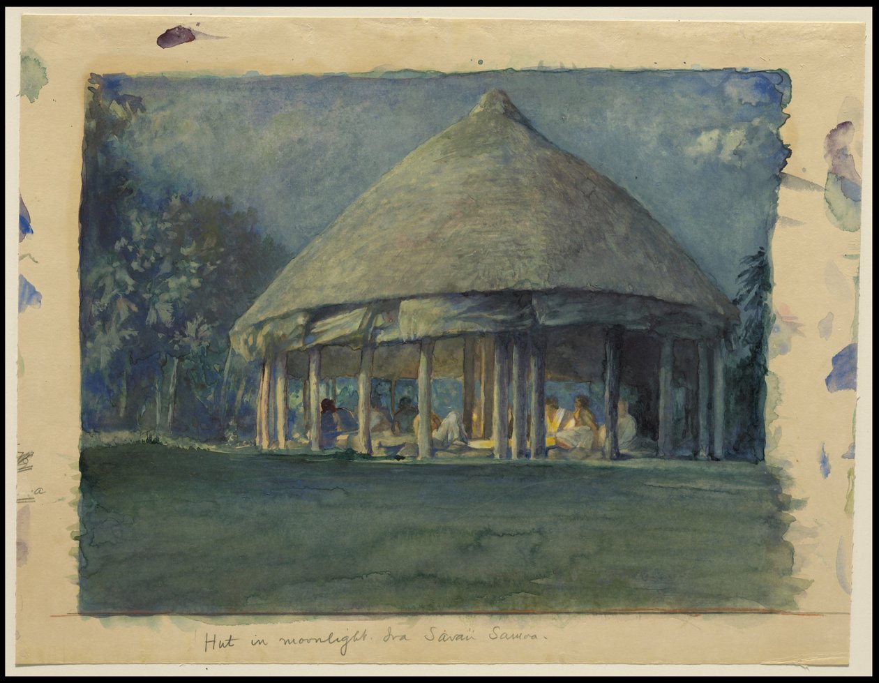 Ay Işığında Kulübe, Iva, Savaii, Ekim 1890, 1890 by John La Farge or Lafarge