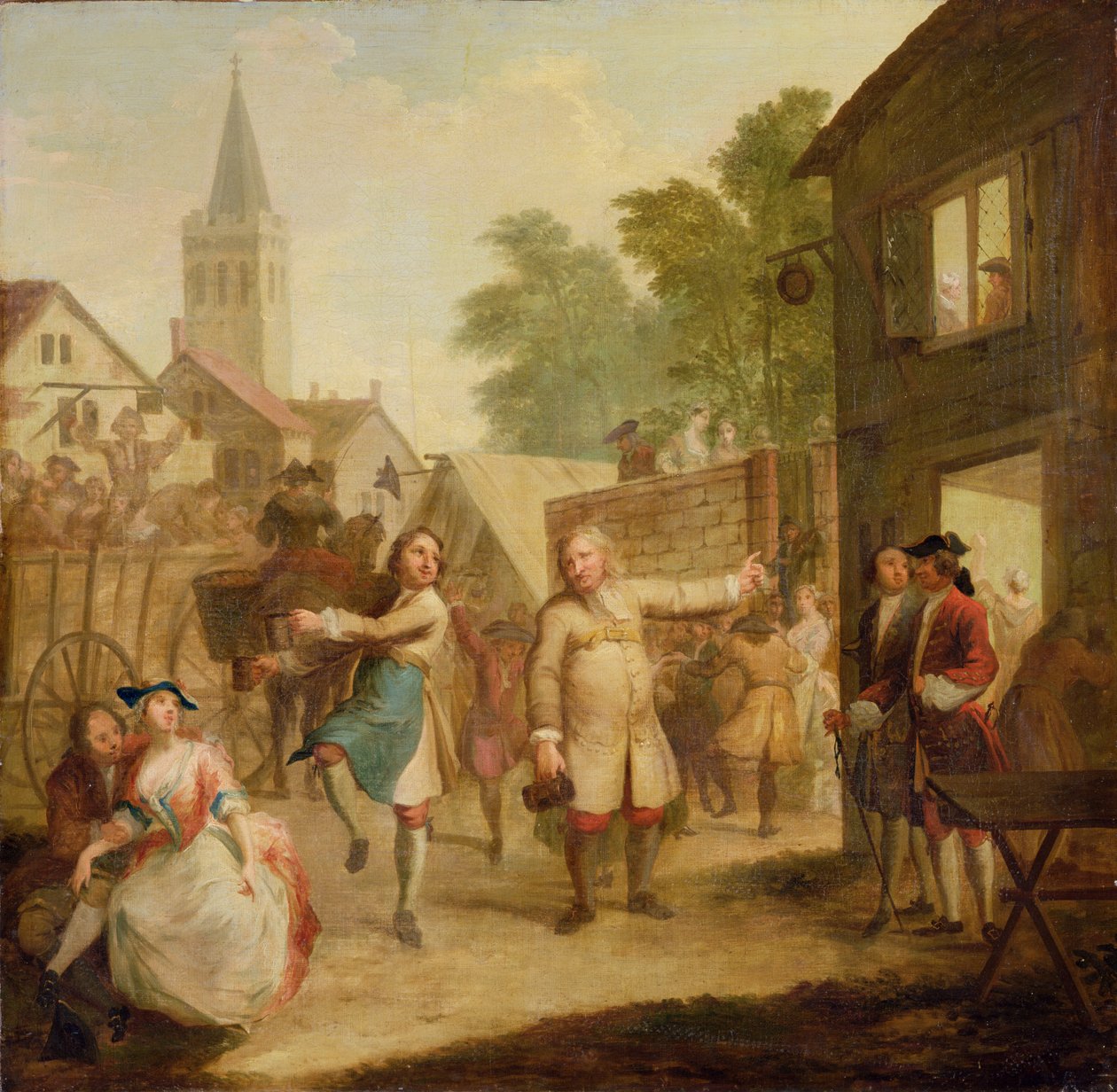 Hob Babasına Rağmen Dansa Devam Ediyor, c.1726 (tuval üzerine yağlı boya) by John Laguerre