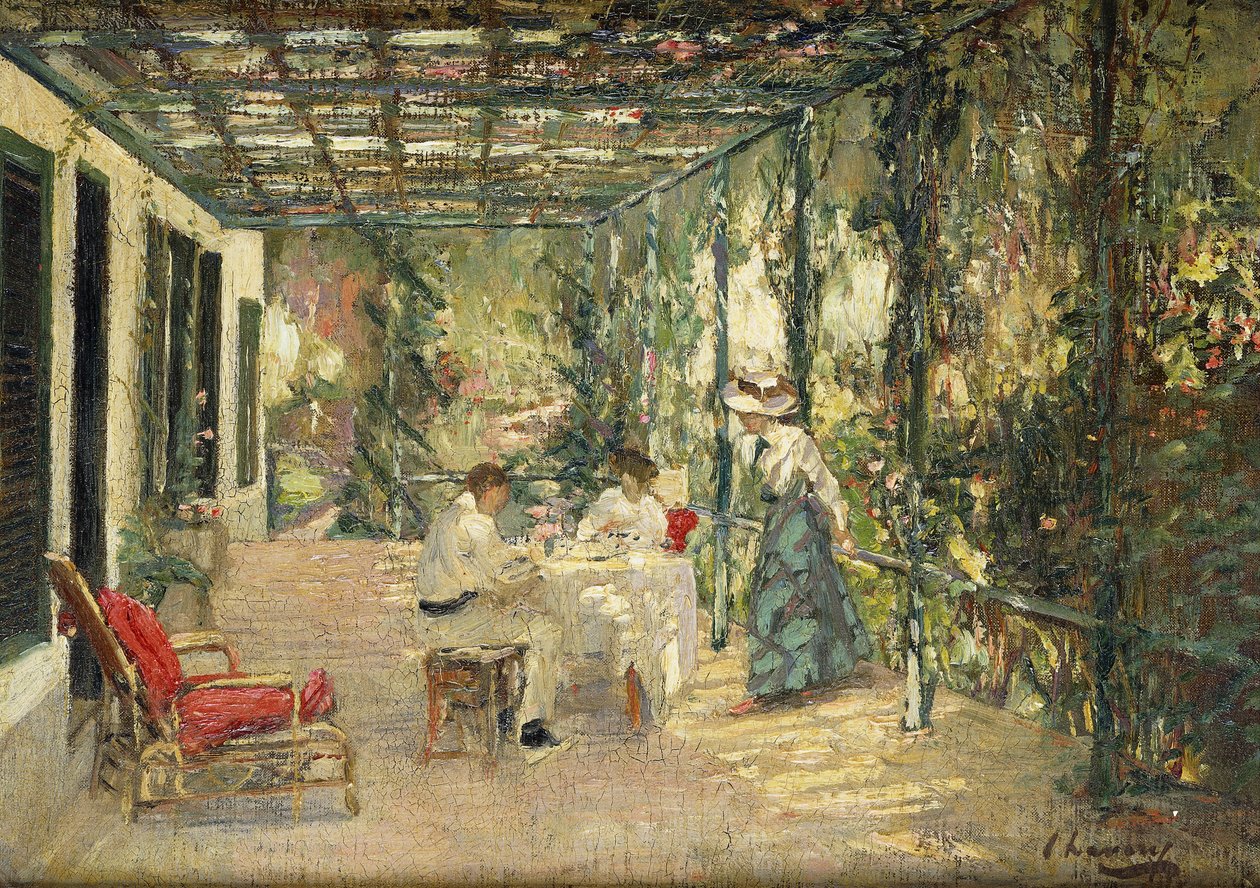 terasta kahvaltı by John Lavery