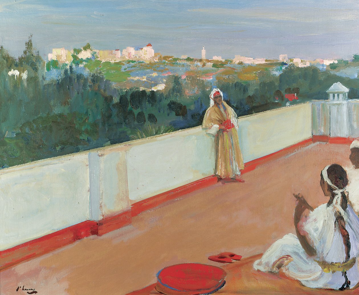 Evin Tepesinde Akşam, Tanca (tuval üzerine yağlı boya) by John Lavery