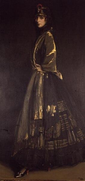 Siyah ve Altın Hazel (tuval üzerine yağlı boya) by John Lavery
