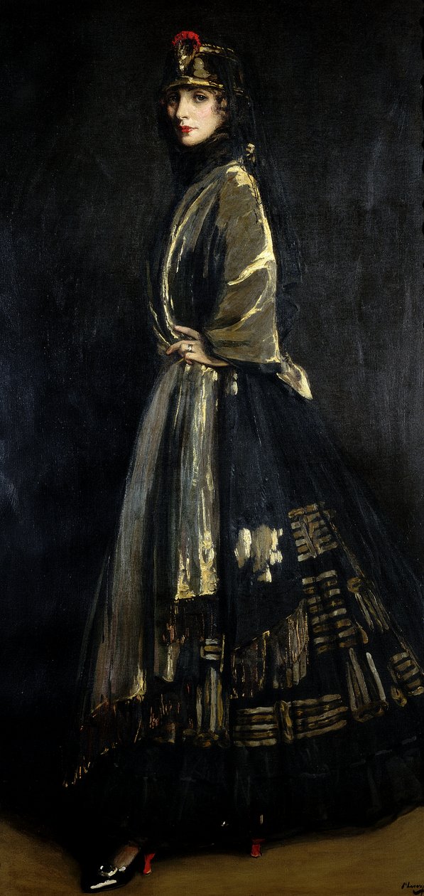 Hazel in Black and Gold, 1916  by John Lavery