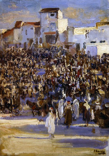 Pazar Yeri, Tanca (gemide petrol) by John Lavery