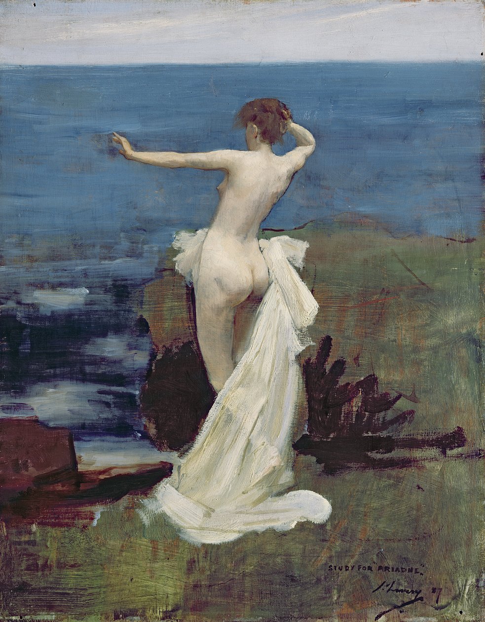 Ariadne için Çalışma, 1907 by John Lavery