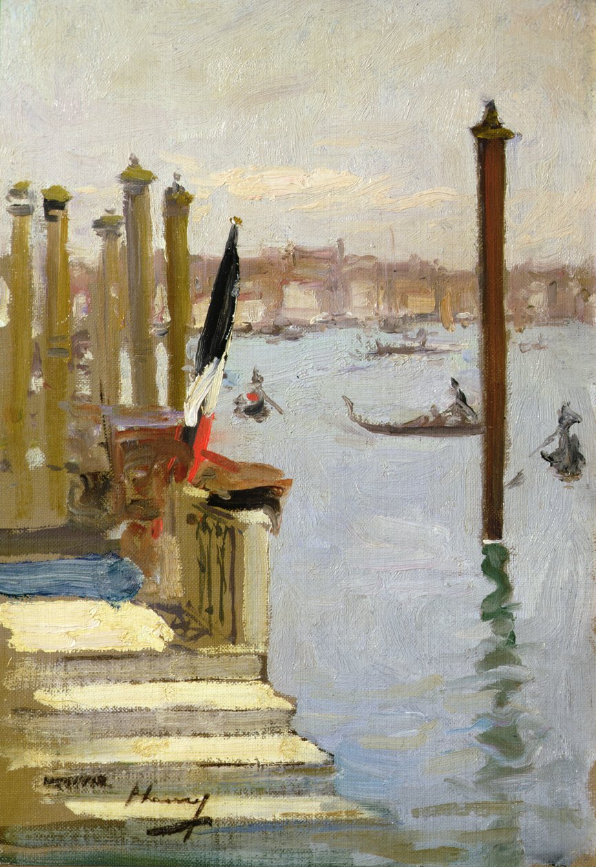 Fransız Konsolosluğu, Grand Canal, Venedik (tuval üzerine yağlı boya) by John Lavery