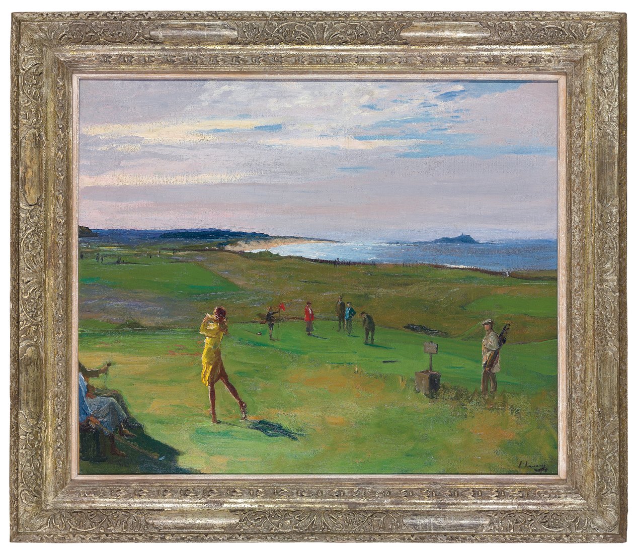 Golf Sahası, Kuzey Berwick (tuval üzerine yağlı boya) by John Lavery