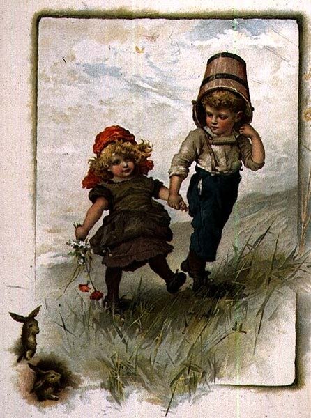 Jack ve Jill, resimli çocuk tekerlemeleri kitabından by John Lawson