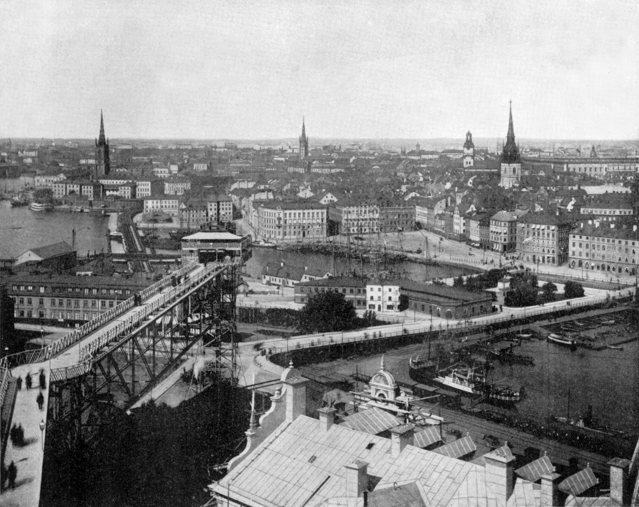 Stockholm, İsveç c. 1890 (s/b fotoğraf) by John Lawson Stoddard