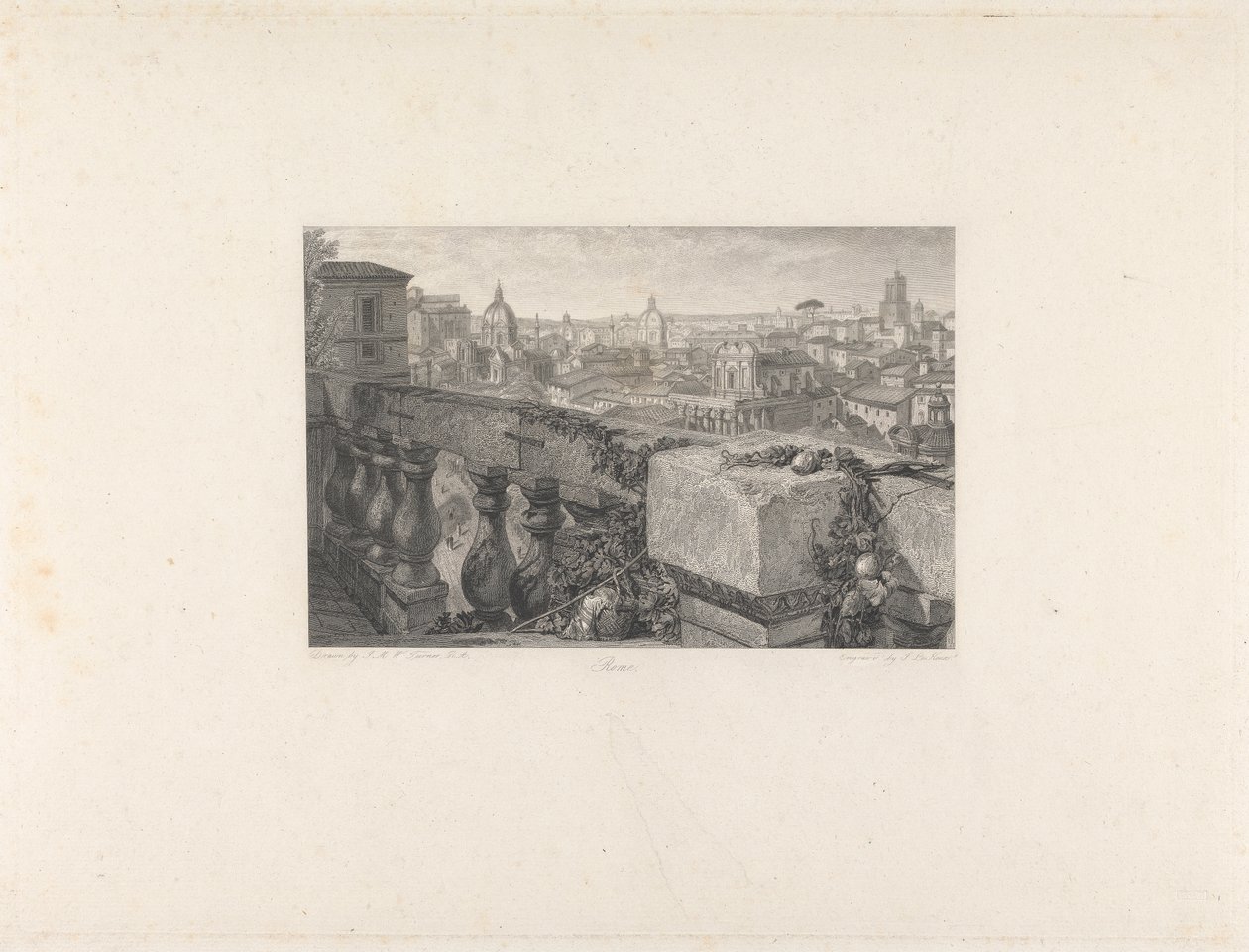 Farnese Bahçeleri'nden Roma by John Le Keux
