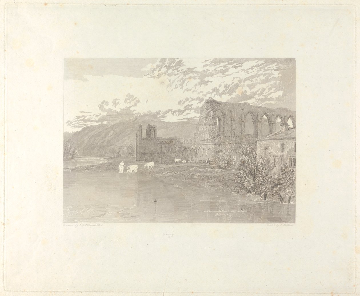 Aziz Agatha Manastırı, Easby by John Le Keux