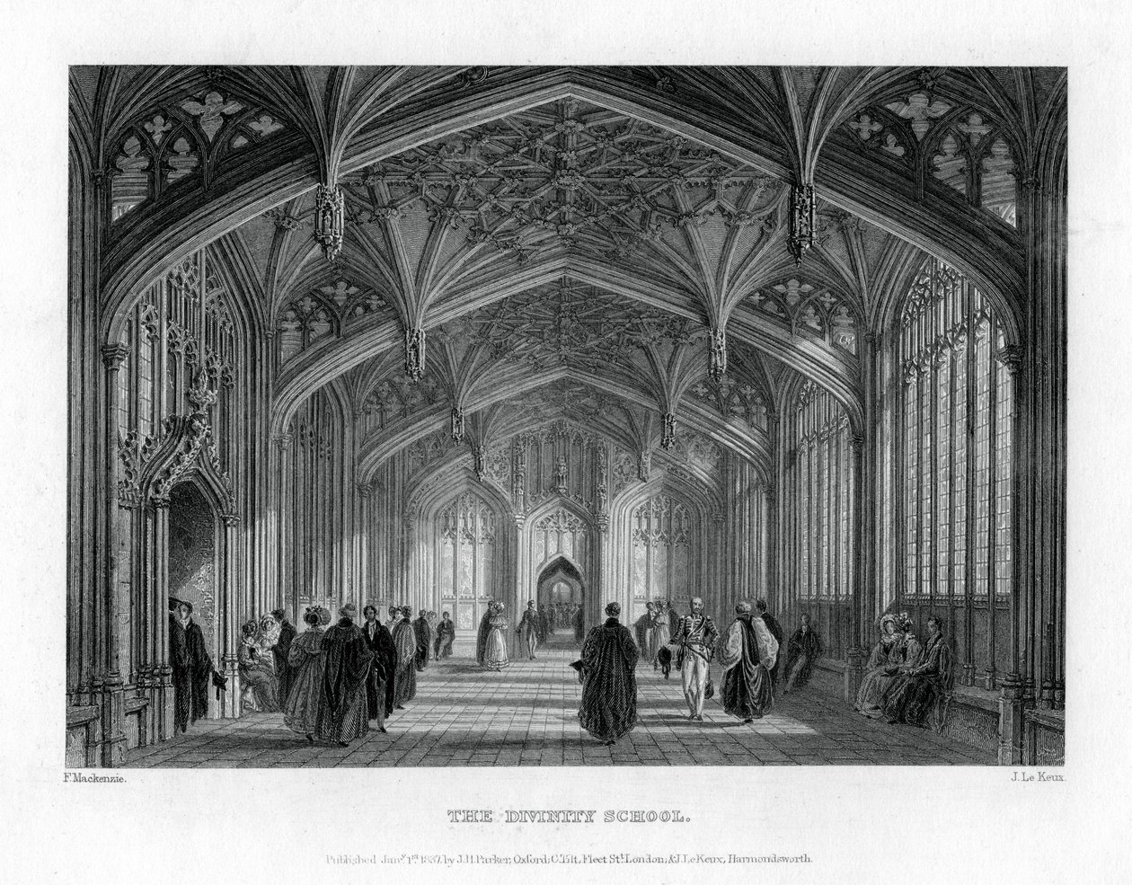 İlahiyat Okulu, Oxford, 1837. by John Le Keux