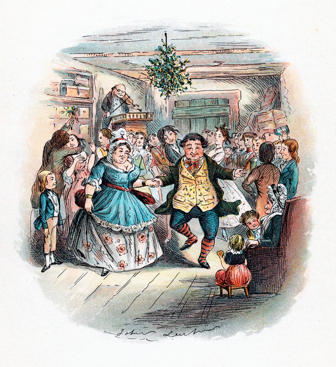 Bir Noel Şarkısı: Bay Fezziwigs Balosu, 1843 by John Leech