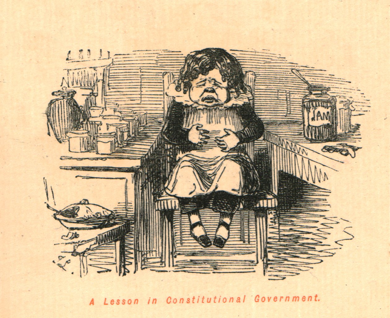 Anayasa Hükümetinde Bir Ders, 1897. by John Leech