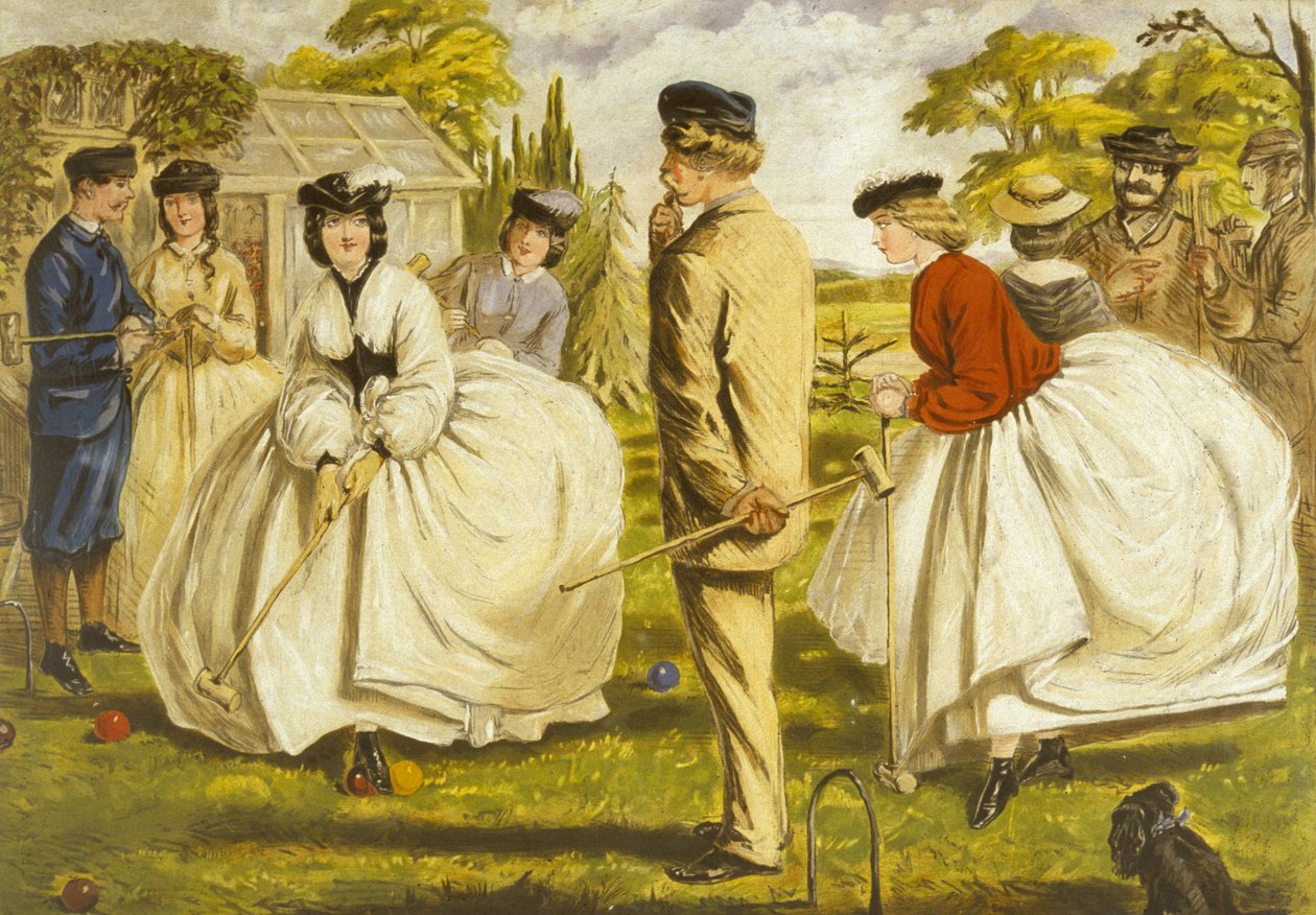 İki veya Daha Fazlası İçin Güzel Bir Oyun (tuval üzerine yağlı boya) by John Leech