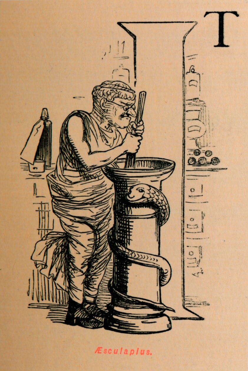 Aesculapius, 1852 by John Leech