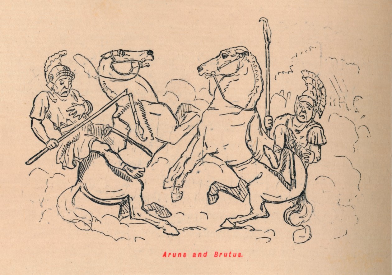 Aruns ve Brutus, 1852 by John Leech