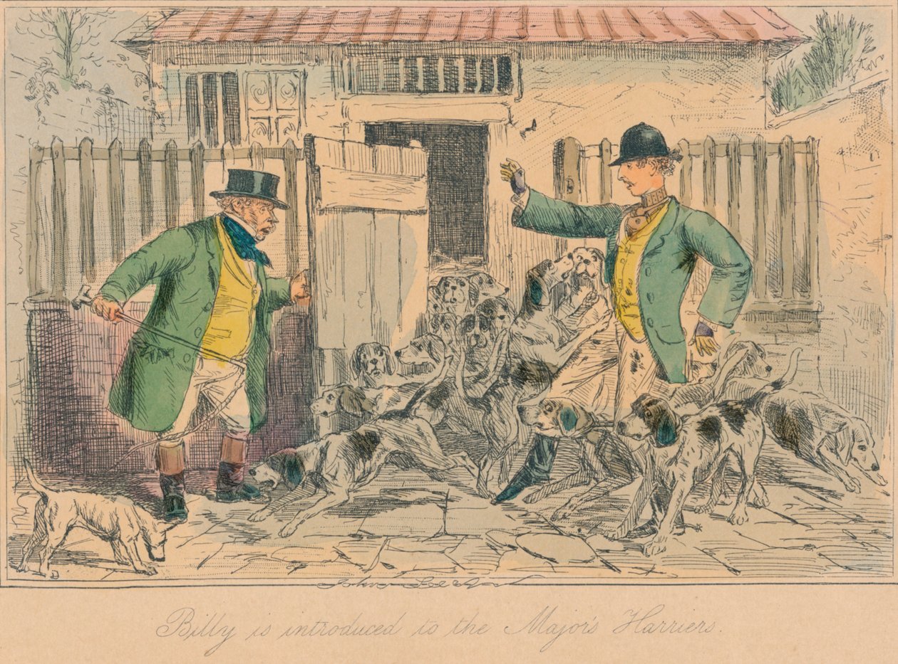 Billy, Majors Harriers ile tanıştırıldı, 1858 by John Leech