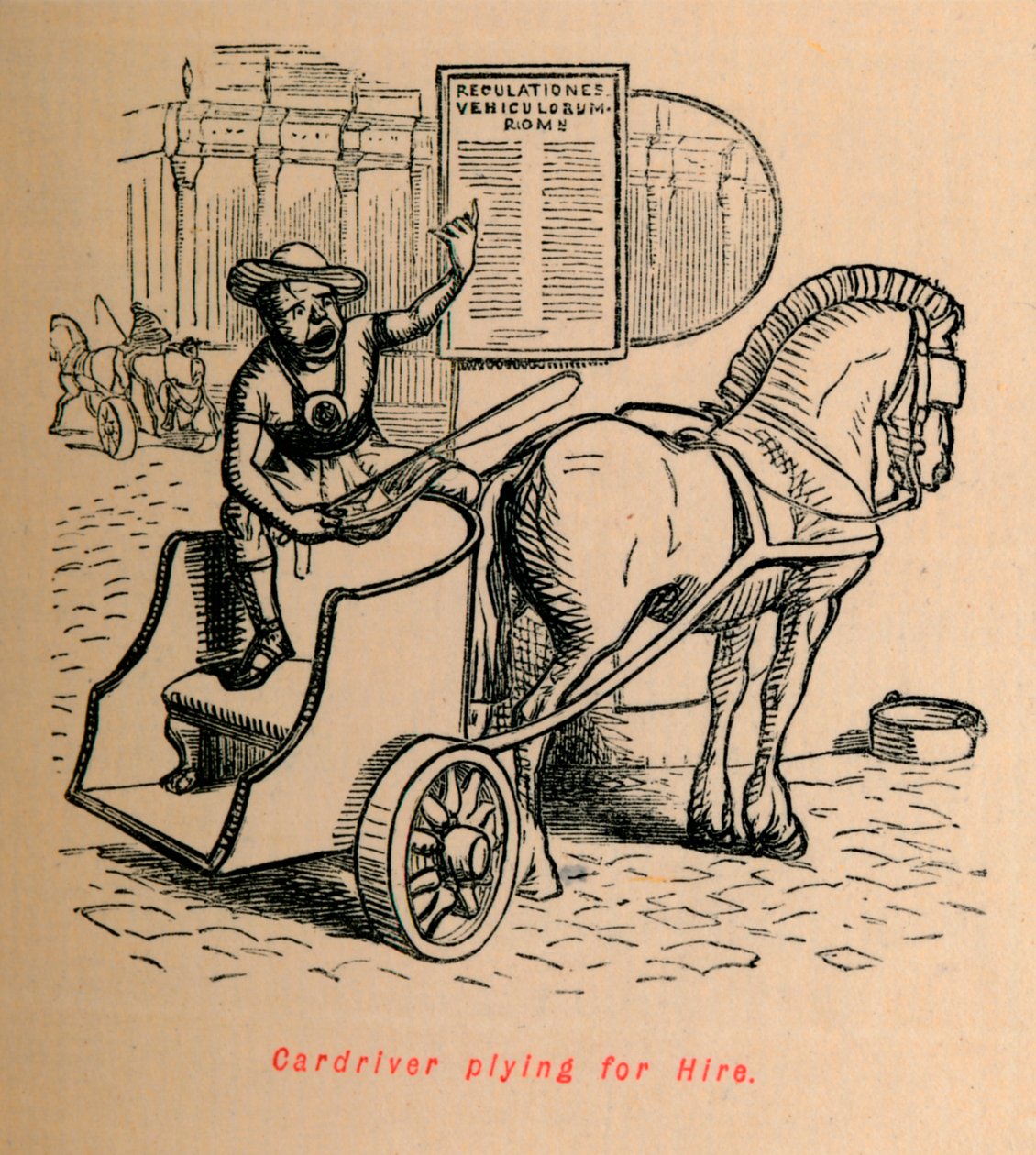 Kiralık cardriver, 1852 by John Leech