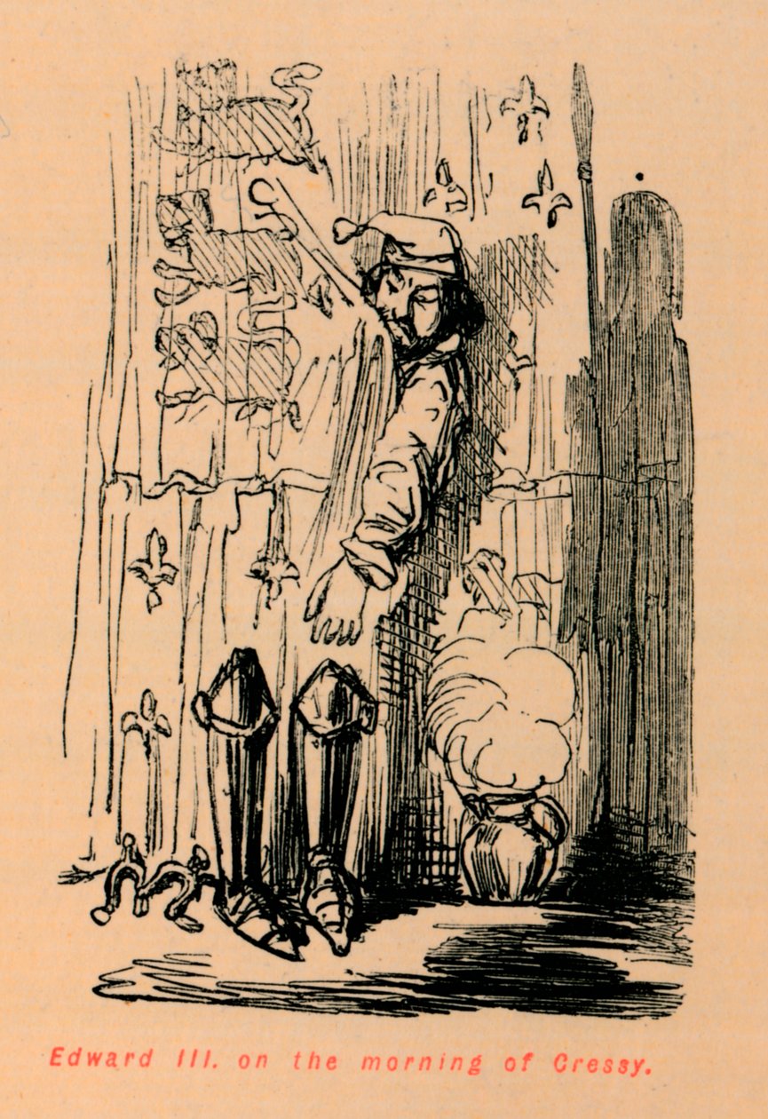 Edward III, Cressy sabahı, c1860, c1860 by John Leech