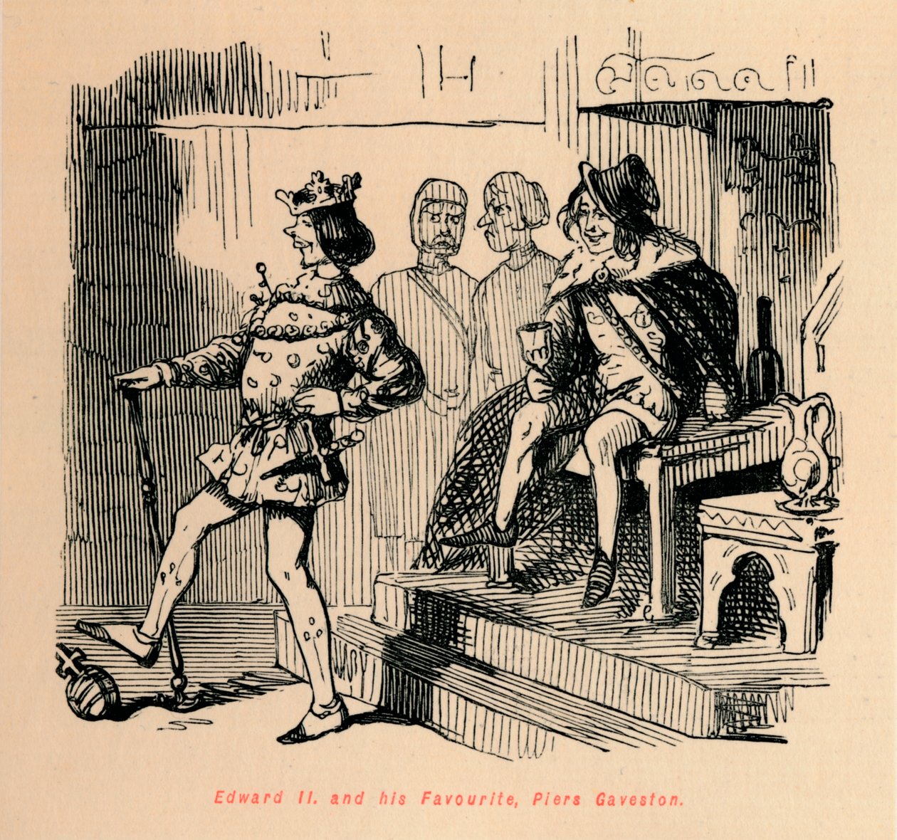 Edward II. ve Favorisi, Piers Gaveston, c1860, c1860 by John Leech