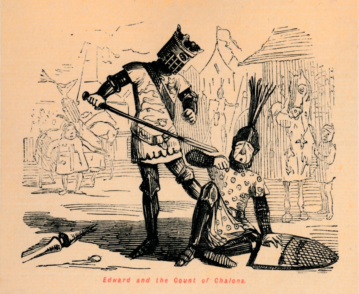 Edward ve Chalons Kontu, c1860, c1680 by John Leech
