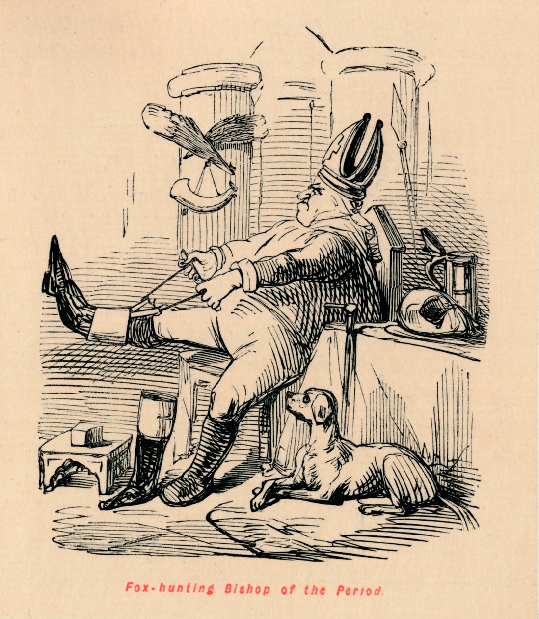 Dönemin tilki avı Piskoposu, c1860, c1860 by John Leech