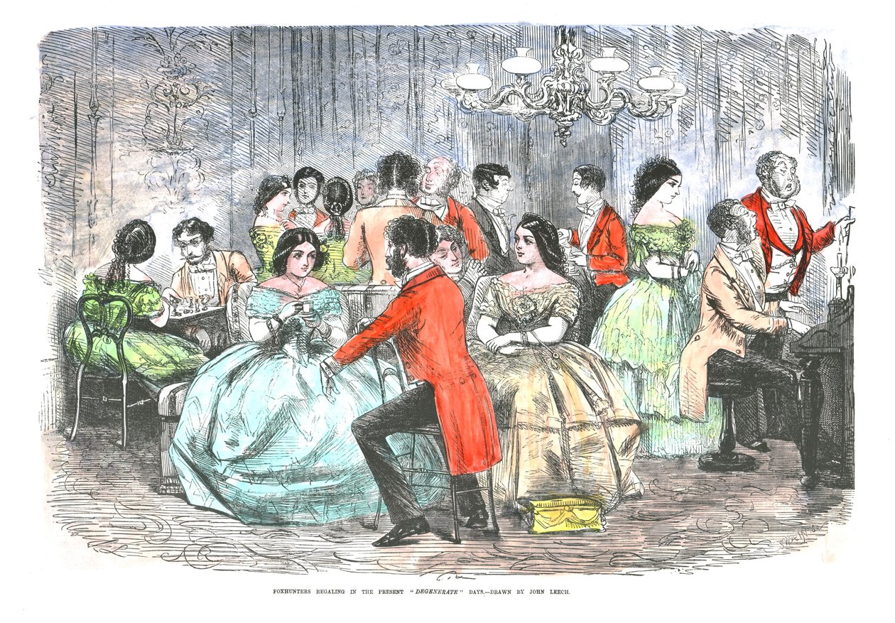 Şimdiki Dejenere Günlerde Gösterilen Tilki Avcıları, c1856 by John Leech