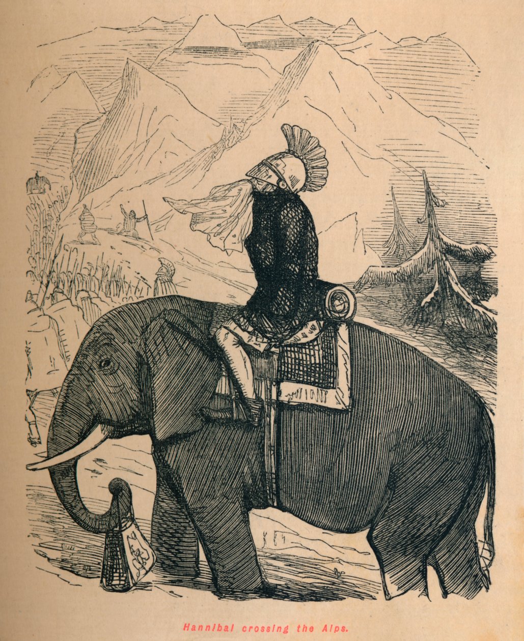 Hannibal Alpleri geçerken, 1852 by John Leech