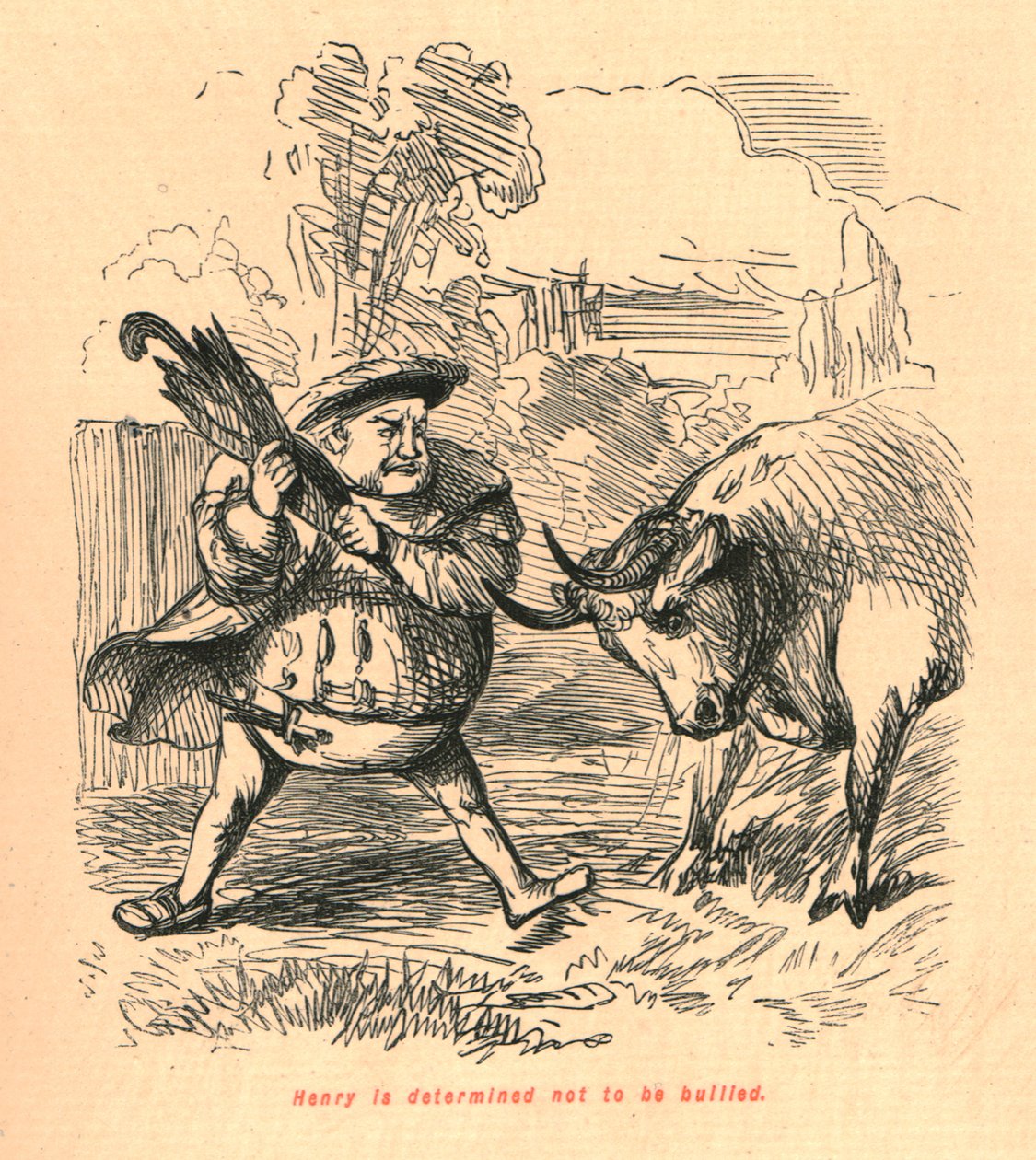 Henry zorbalığa uğramamaya kararlı, 1897. by John Leech