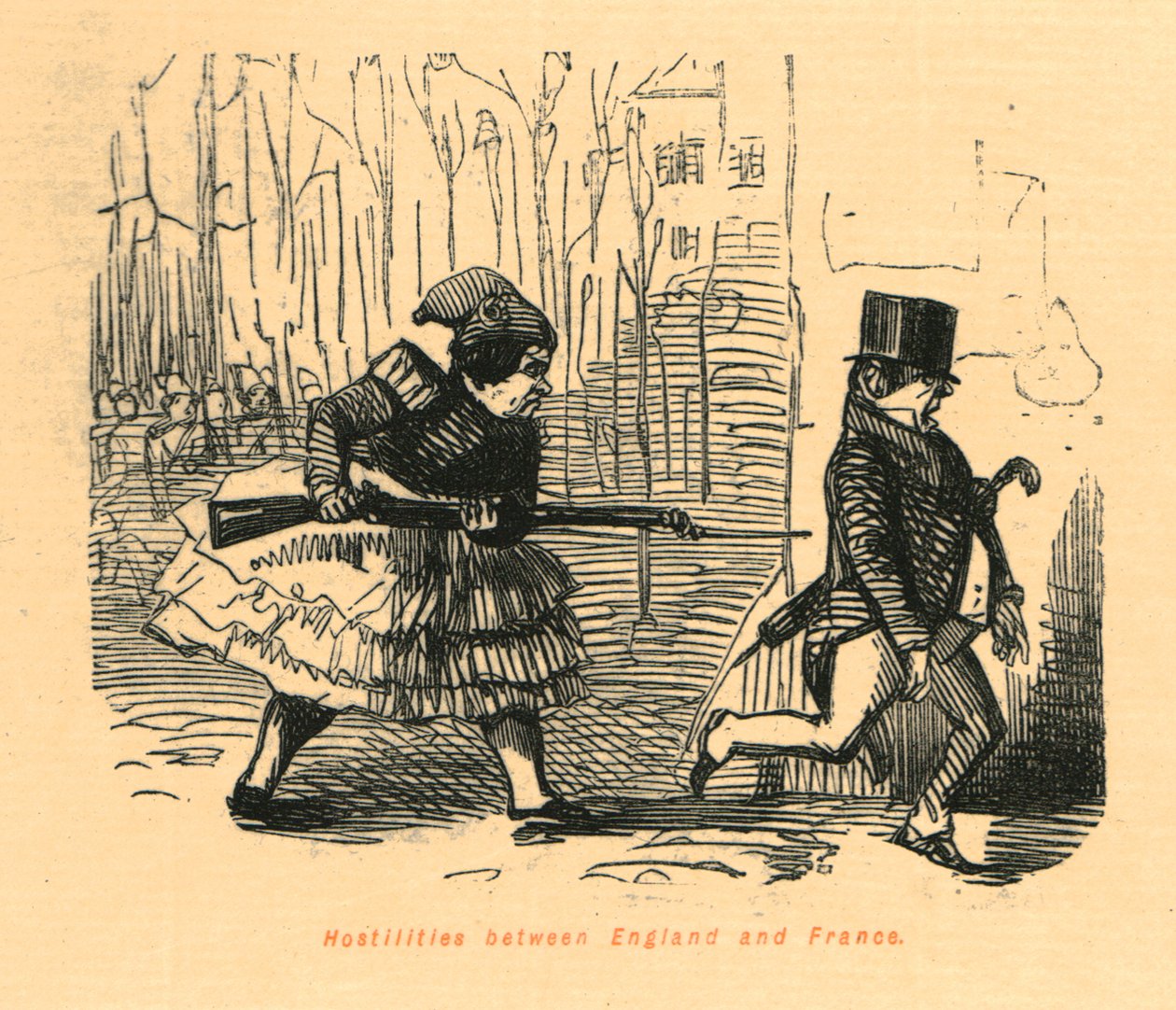 İngiltere ve Fransa arasındaki düşmanlıklar, 1897. by John Leech