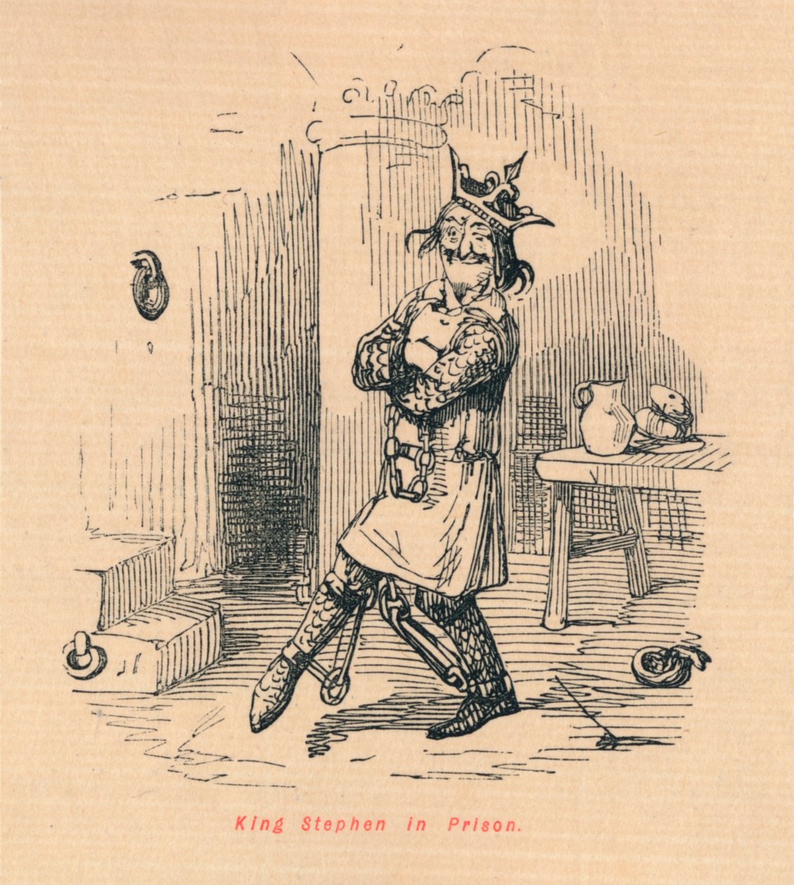 Kral Stephen Hapishanede, c1860, c1860 by John Leech