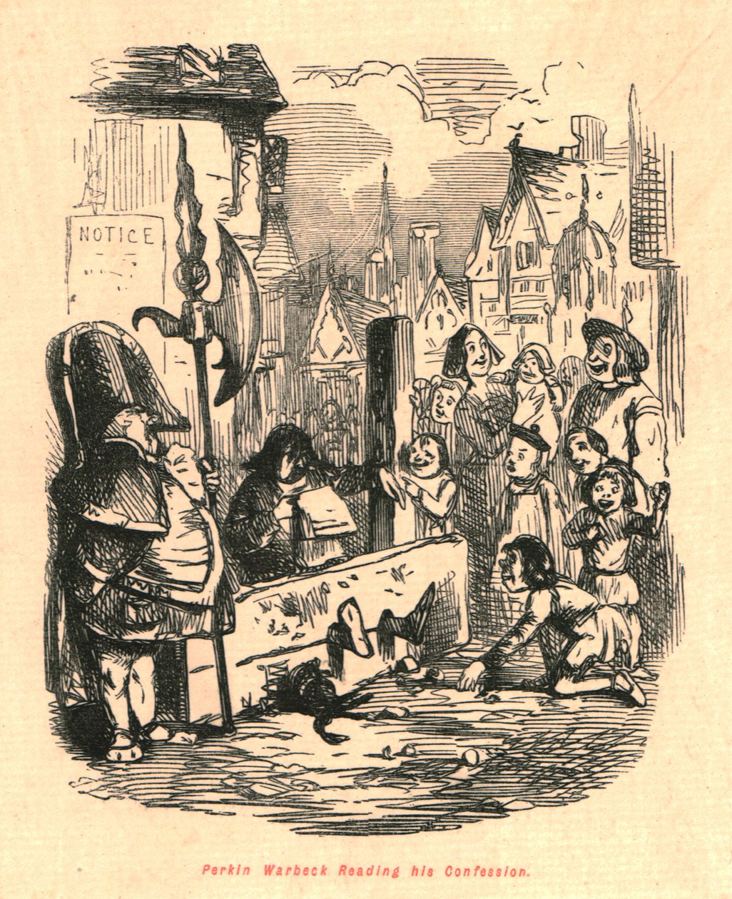 Perkin Warbeck İtirafını Okurken, 1897. by John Leech