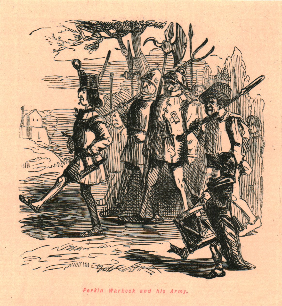 Perkin Warbeck ve Ordusu, 1897. by John Leech