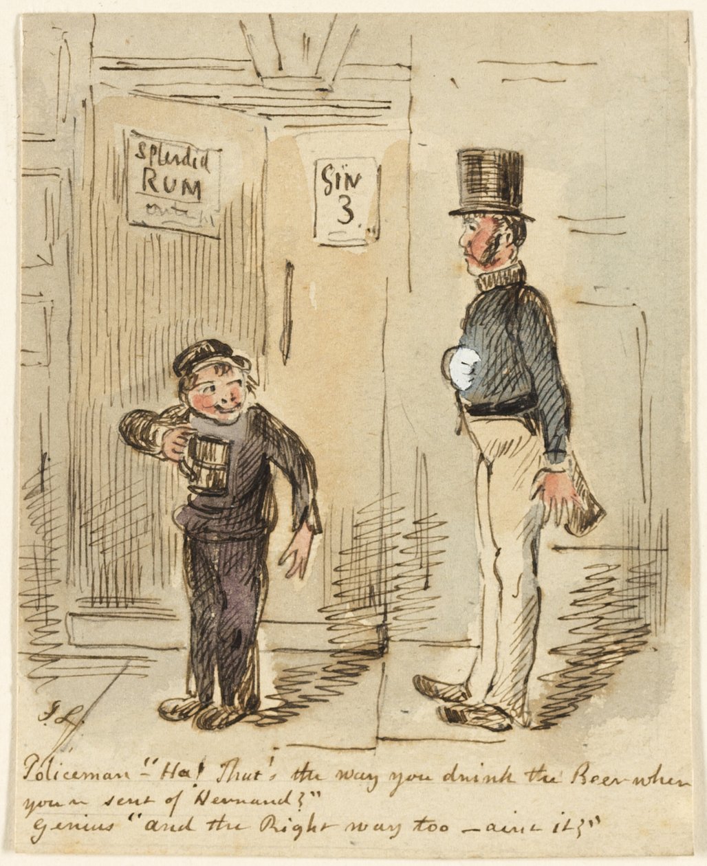polis ve çocuk by John Leech
