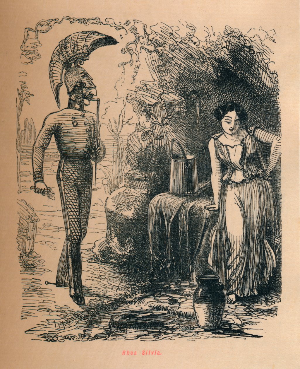 Rhea Silvia, 1852 by John Leech
