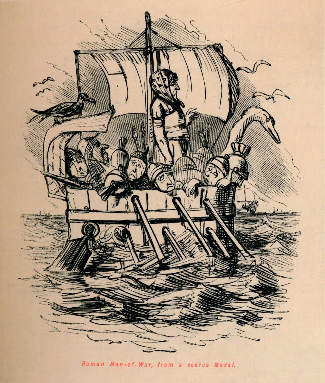 Romalı Savaş Adamı, kıt bir Madalyadan, 1852 by John Leech