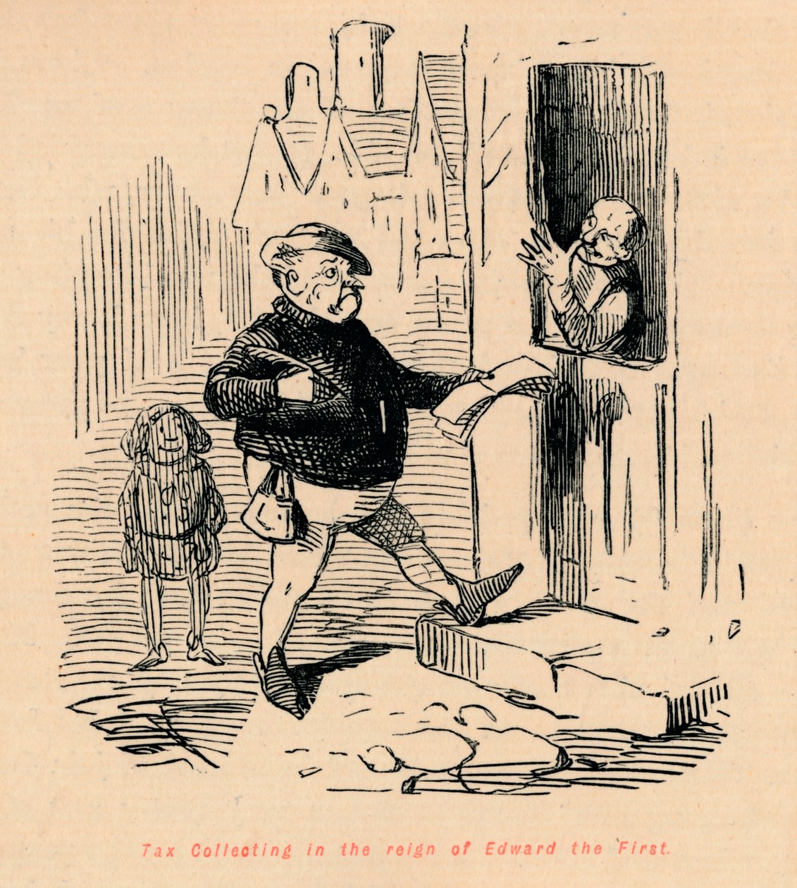 Birinci Edward döneminde Vergi Toplama, c1860, c1860 by John Leech