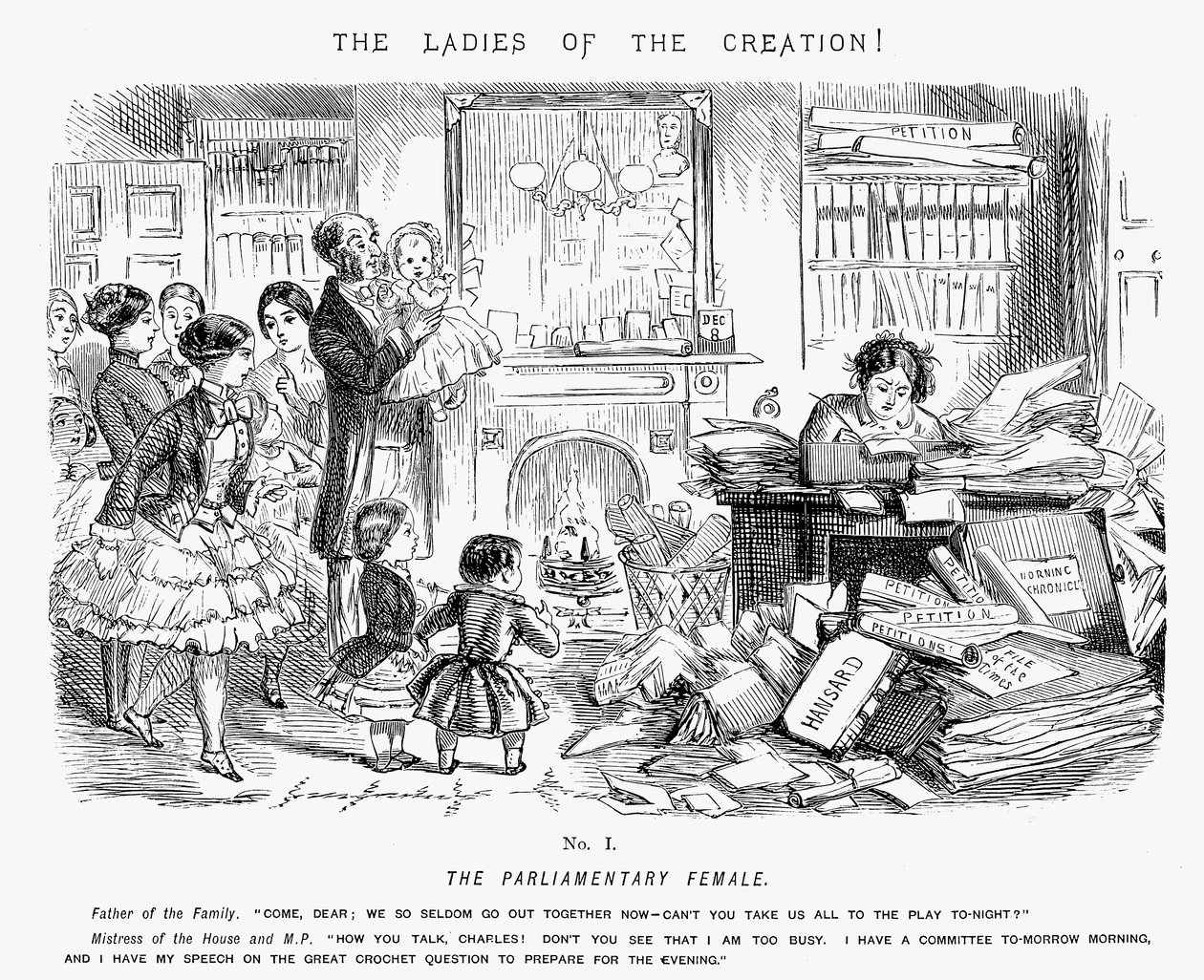 Parlamenter Kadın, 1850 by John Leech
