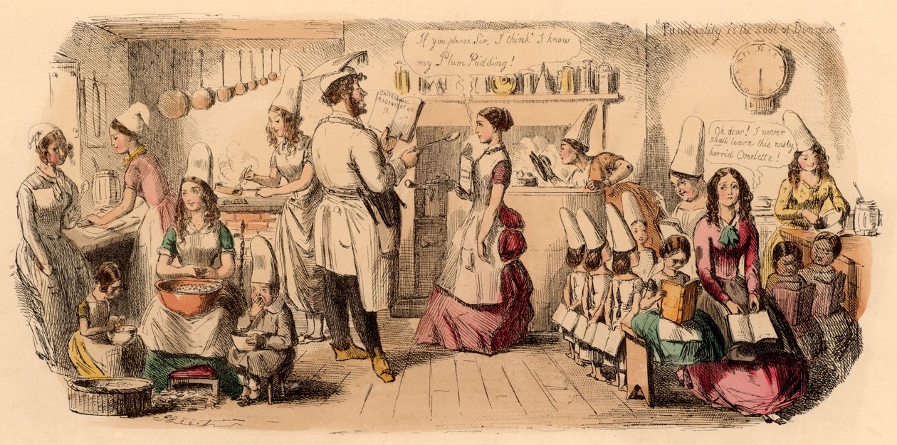 Genç Hanımlar İçin Hazırlık Okulu by John Leech